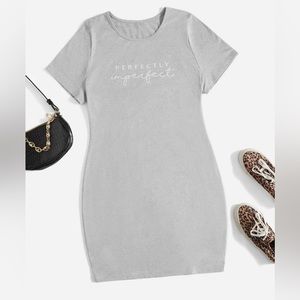 Gray t-shirt dress